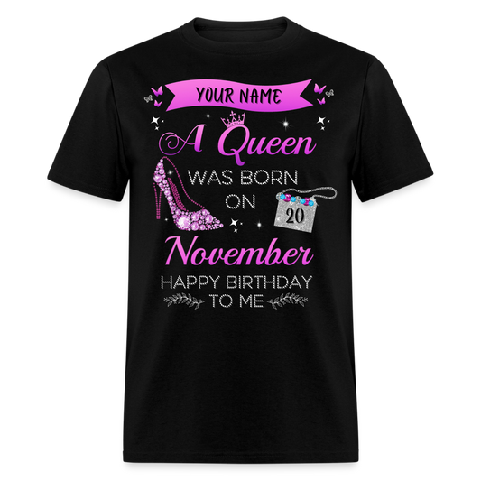 PERSONALIZABLE NOVEMBER BIRTHDAY UNISEX SHIRT