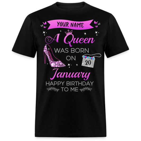 PERSONALIZABLE JANUARY BIRTHDAY UNISEX SHIRT