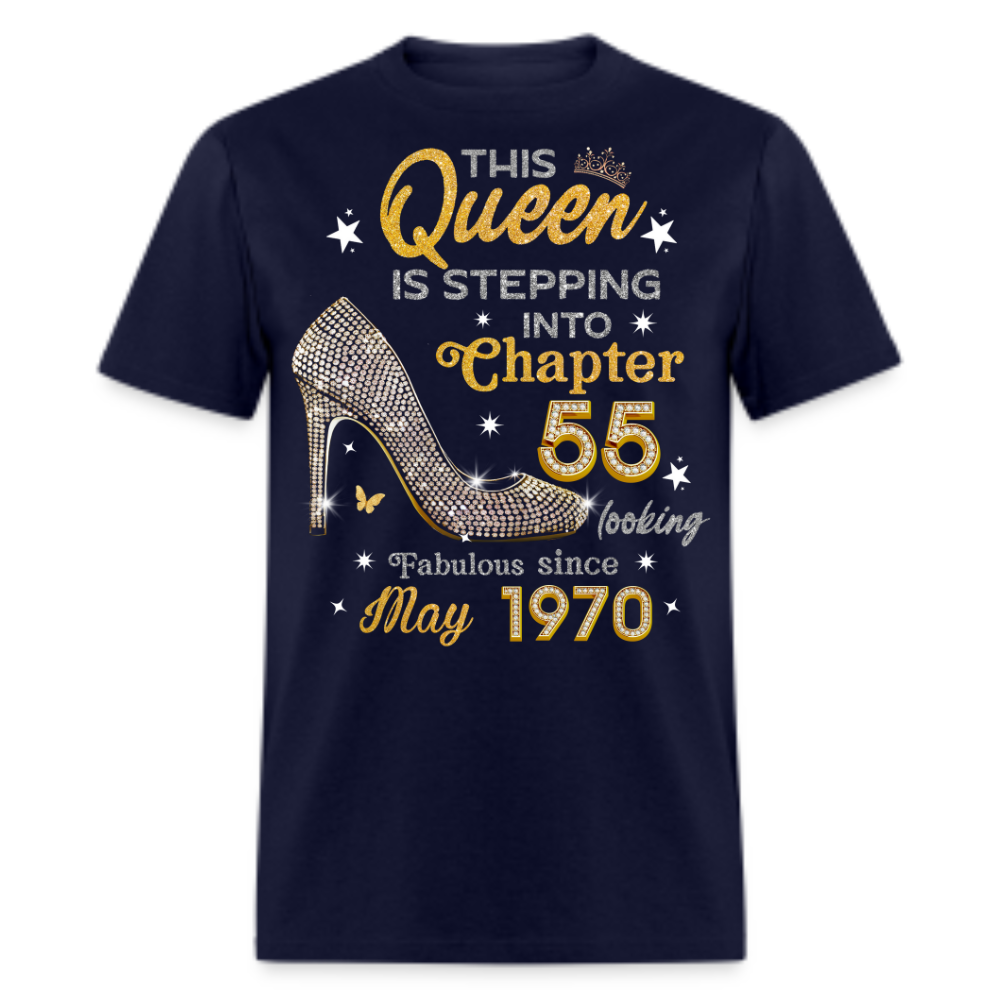 GOLDEN QUEEN STEPPING INTO CHAPTER 55 MAY 1970 UNISEX SHIRT