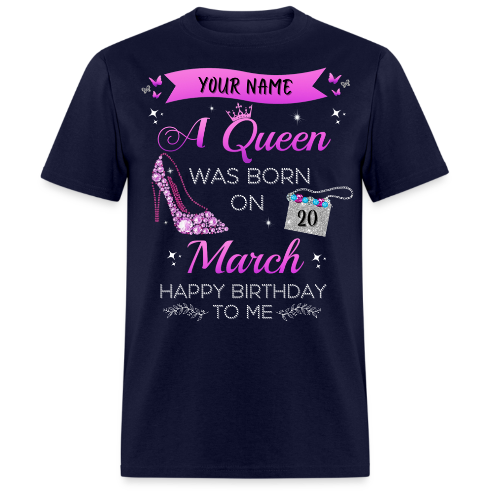 PERSONALIZABLE MARCH BIRTHDAY UNISEX SHIRT