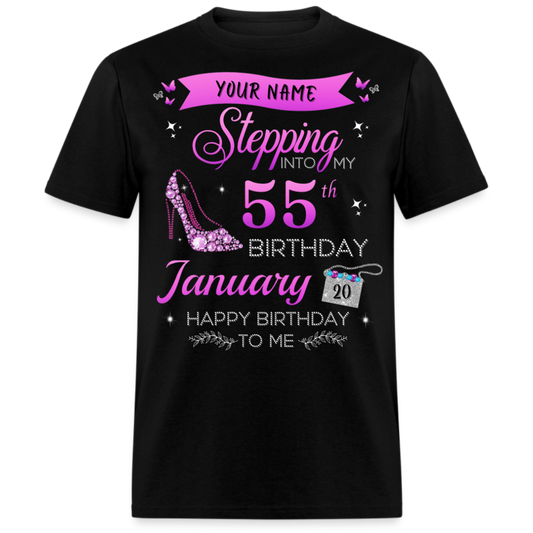 PERSONALIZABLE JANUARY STEPPING BIRTHDAY UNISEX SHIRT
