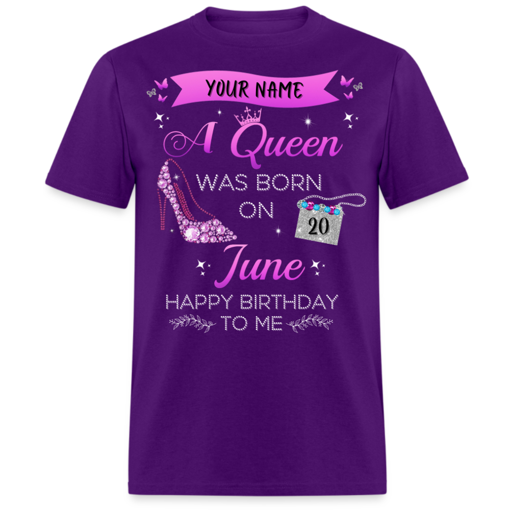 PERSONALIZABLE JUNE BIRTHDAY UNISEX SHIRT