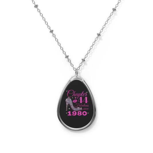 PINK CHAPTER 44-1980 OVAL NECKLACE