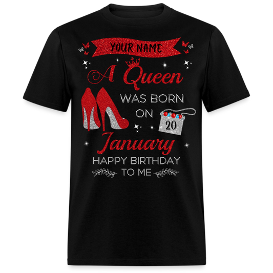 PERSONALIZABLE JANUARY BIRTHDAY UNISEX T-SHIRT