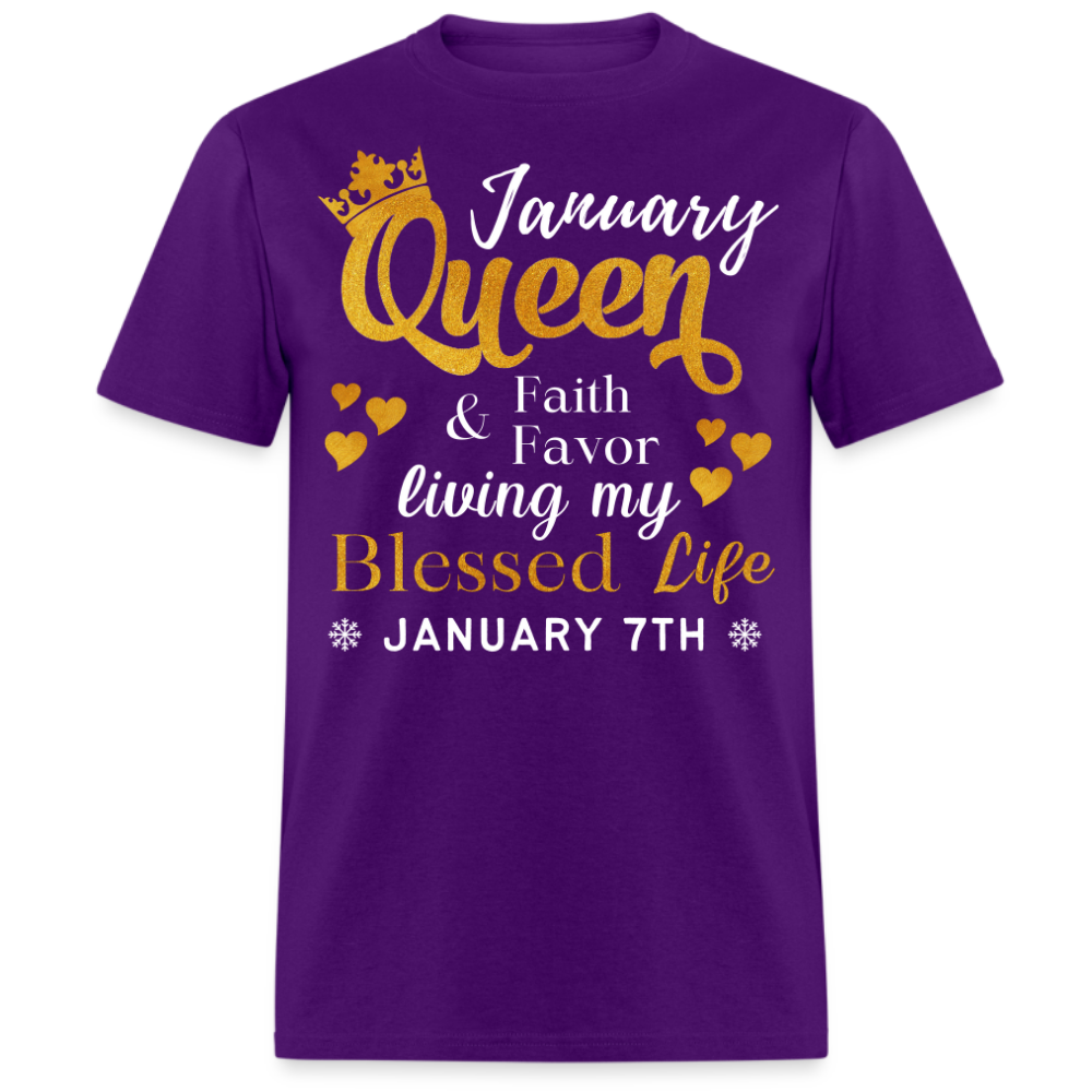 7TH JANUARY QUEEN FAITH AND FAVOR UNISEX SHIRT