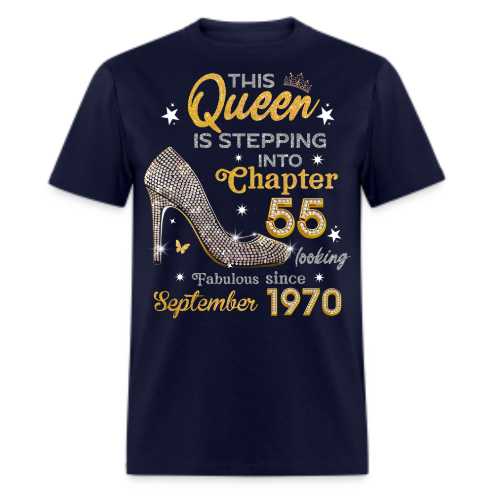 GOLDEN QUEEN STEPPING INTO CHAPTER 55 SEPTEMBER 1970 UNISEX SHIRT