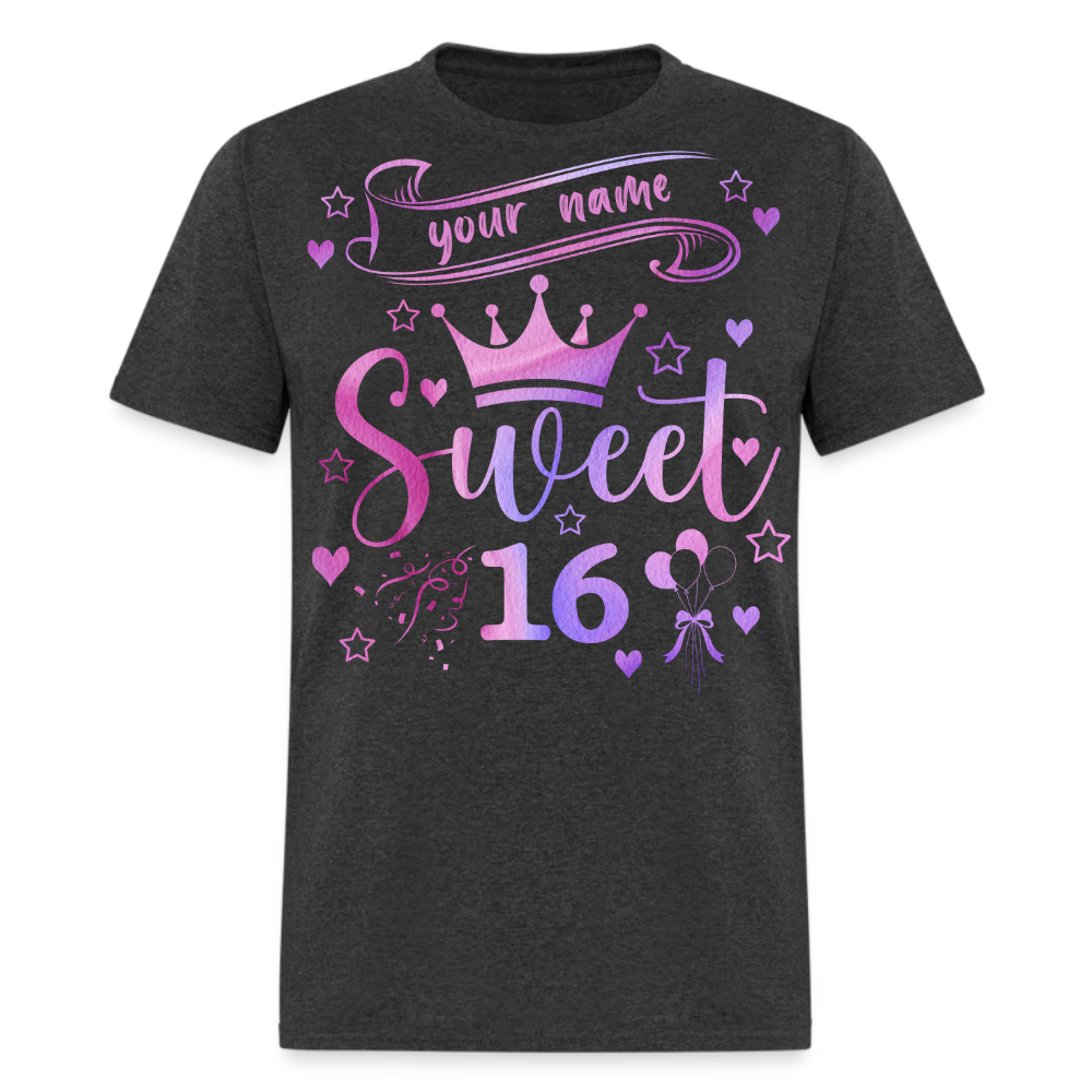 PERSONALIZABLE SWEET 16 UNISEX SHIRT