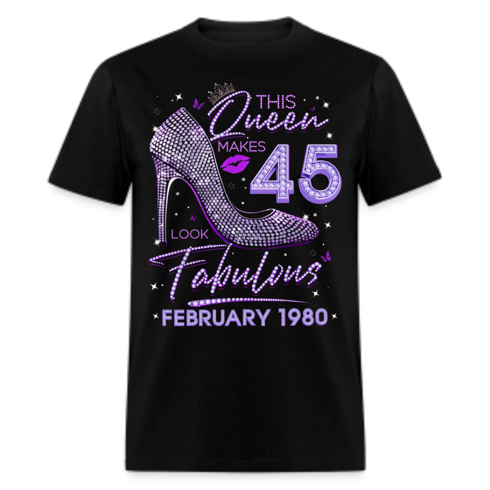 QUEEN 45 FABULOUS FEBRUARY 1980 UNISEX SHIRT