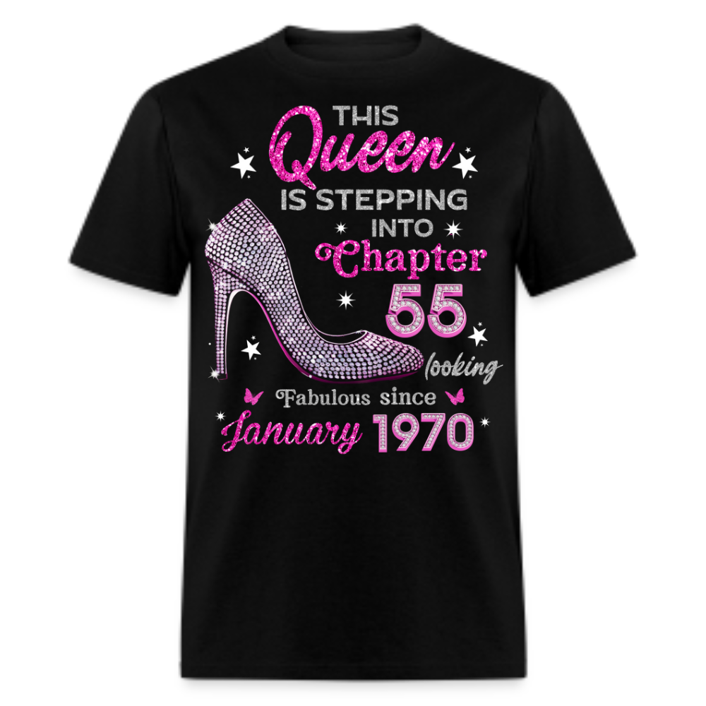 QUEEN STEPPING INTO CHAPTER 55 SINCE JANUARY 1970 UNISEX SHIRT