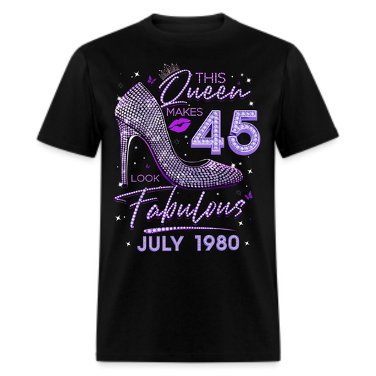 QUEEN 45 FABULOUS JULY 1980 UNISEX SHIRT