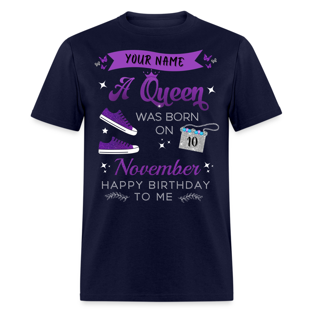 PERSONALIZABLE PURPLE NOVEMBER QUEEN SHIRT