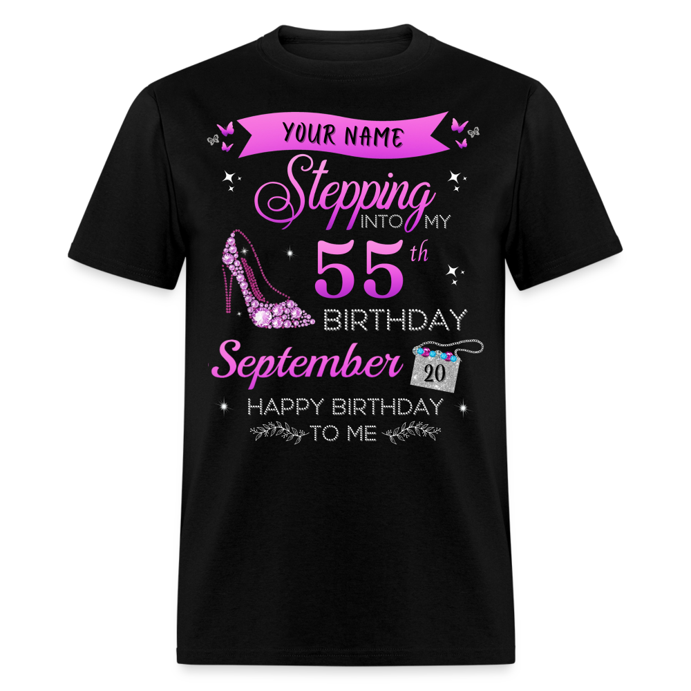 PERSONALIZABLE SEPTEMBER STEPPING BIRTHDAY UNISEX SHIRT