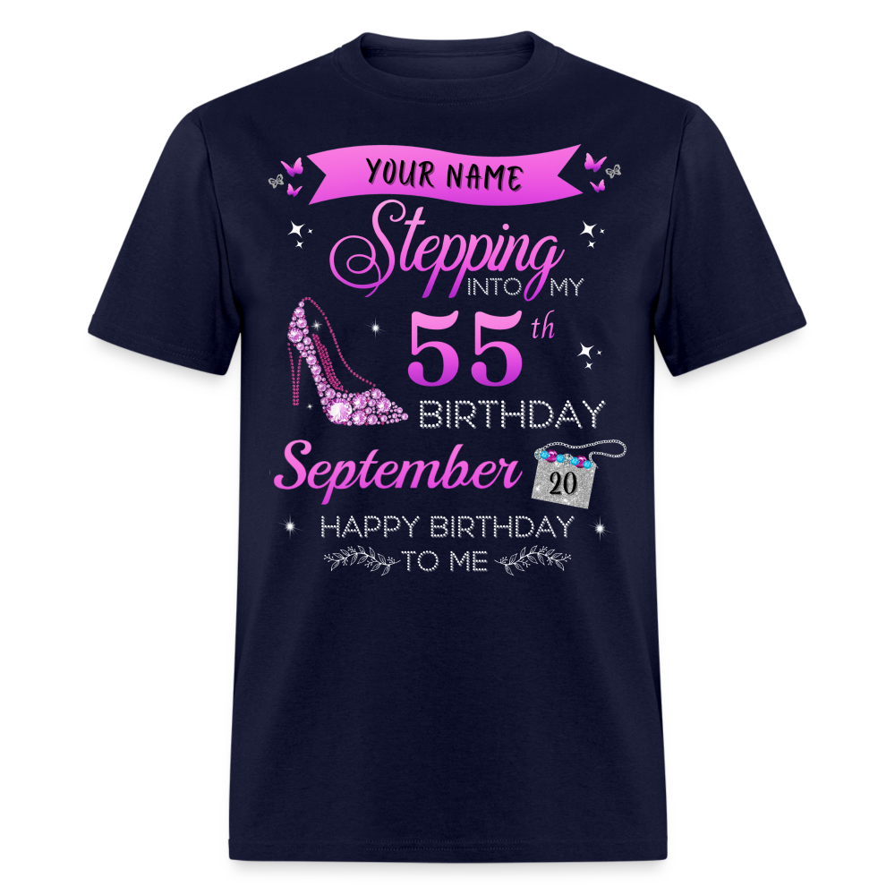 PERSONALIZABLE SEPTEMBER STEPPING BIRTHDAY UNISEX SHIRT