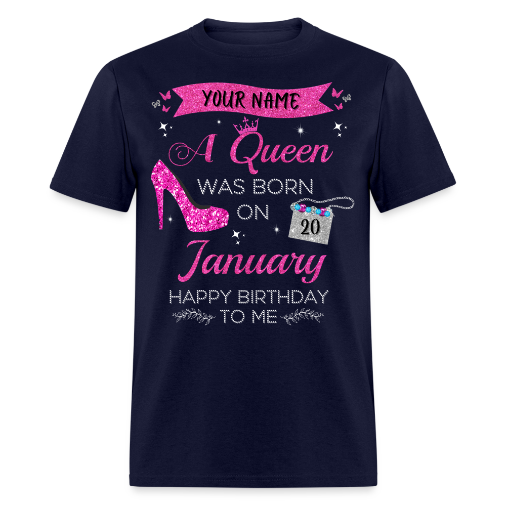 PERSONALIZABLE JANUARY QUEEN SHIRT - navy