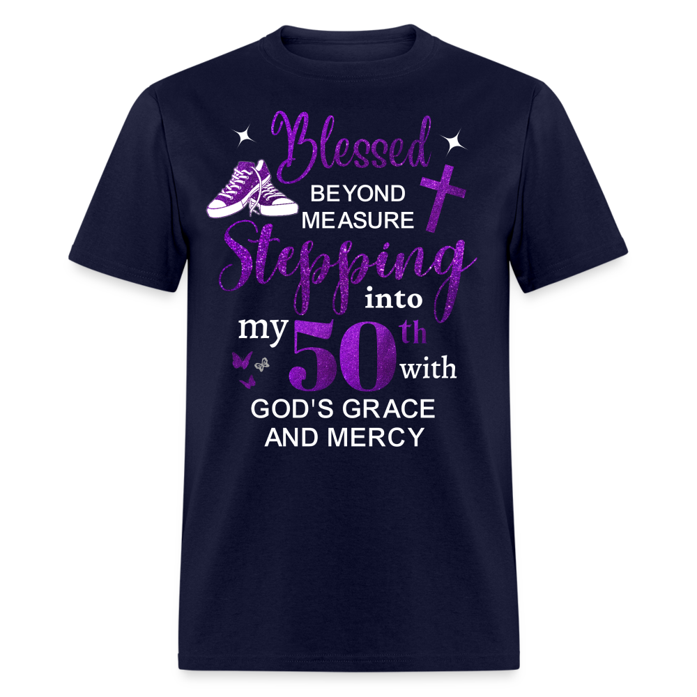 50TH BLESSED BEYOND MEASURE UNISEX SHIRT - navy