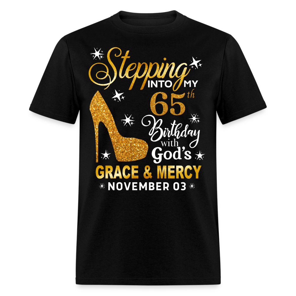 STEPPING 65TH NOVEMBER 3RD UNISEX SHIRT - black