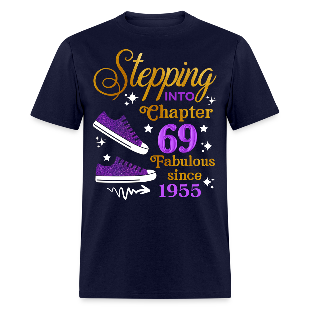 STEPPING CHAPTER 69-1955 FABULOUS UNISEX SHIRT - navy