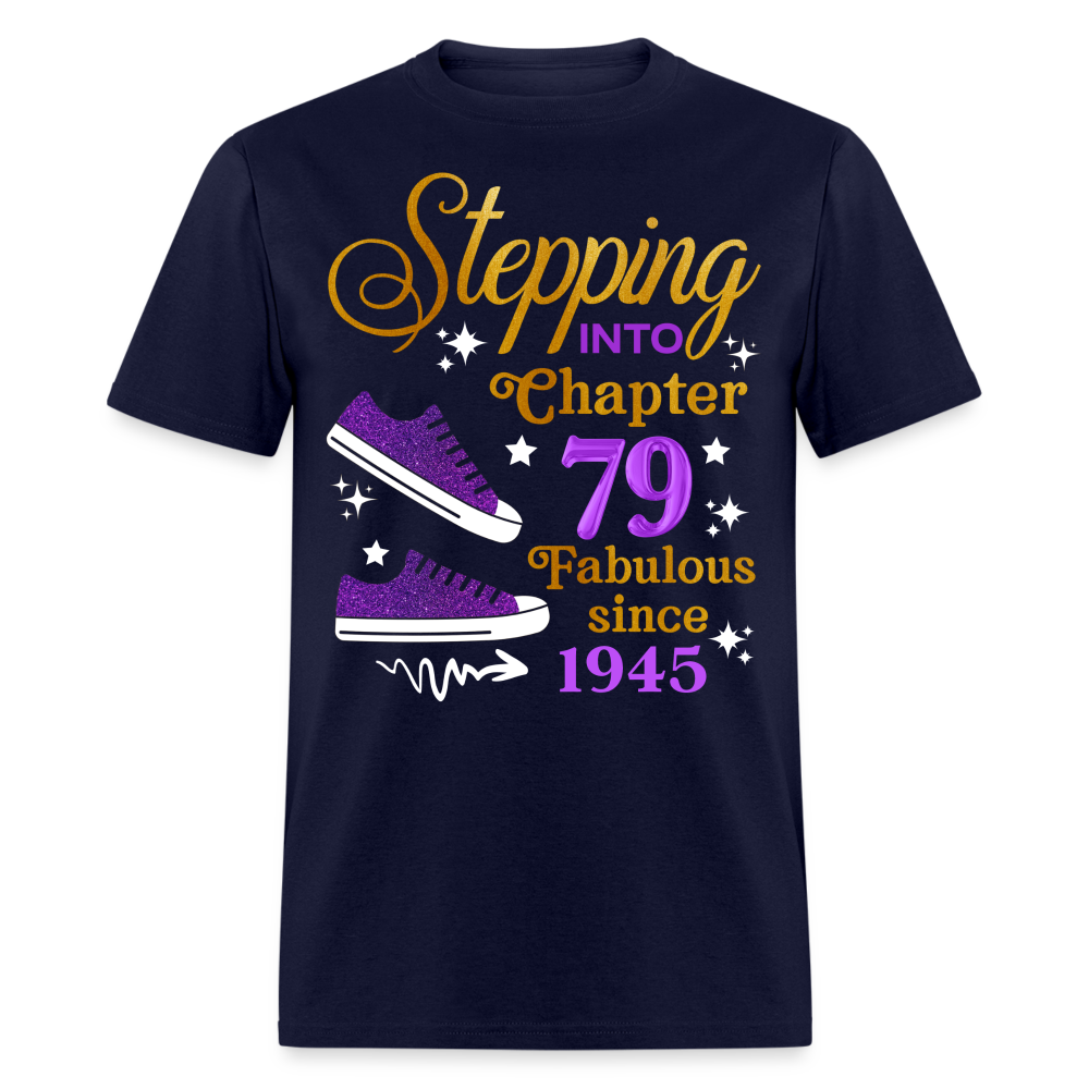 STEPPING CHAPTER 79-1945 FABULOUS UNISEX SHIRT - navy