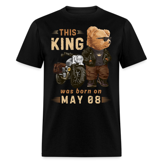 A KING WAS BORN ON MAY 08 SHIRT - black