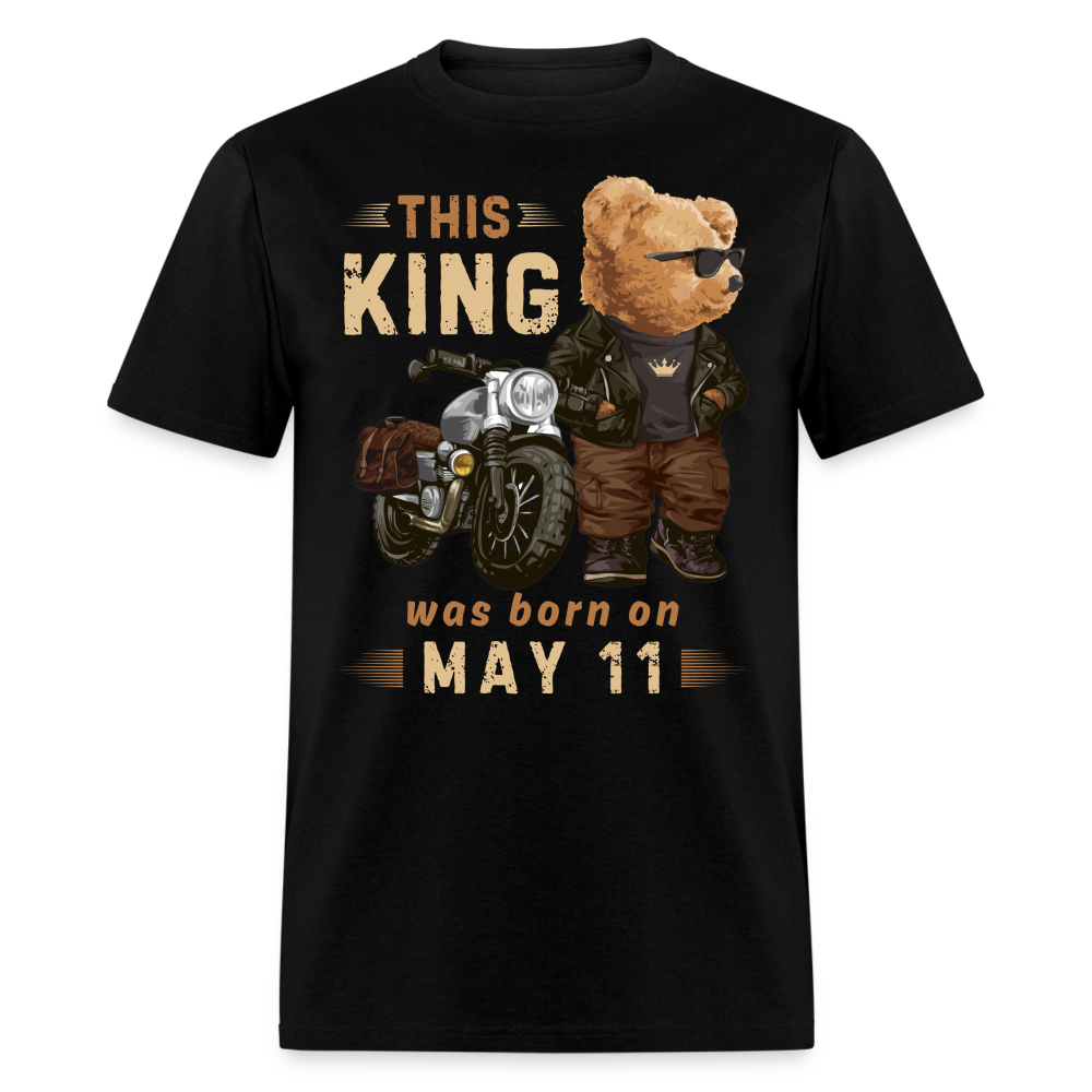 A KING WAS BORN ON MAY 11 SHIRT - black