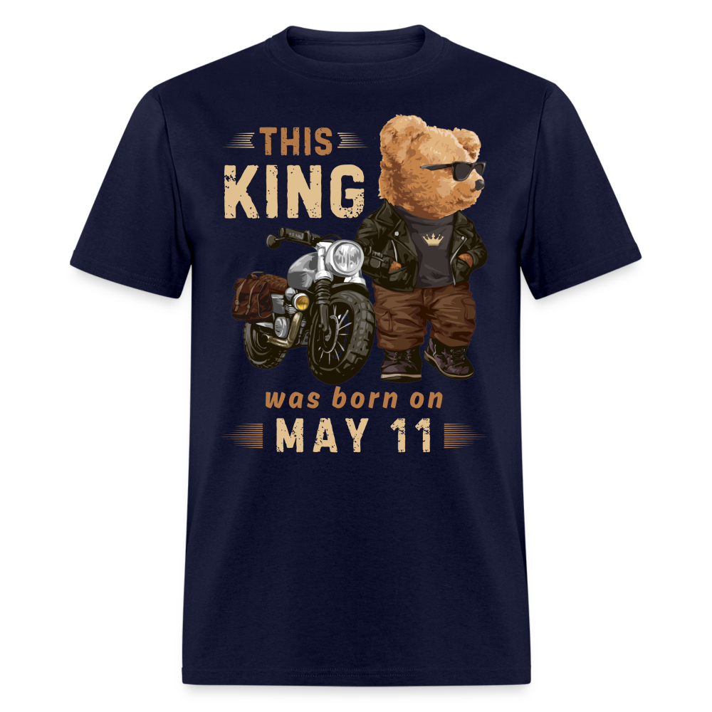 A KING WAS BORN ON MAY 11 SHIRT - navy