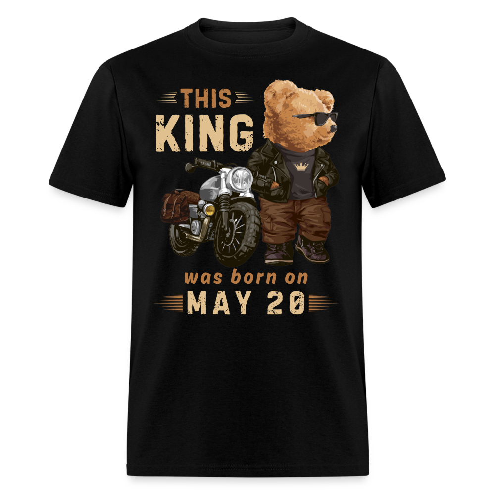 A KING WAS BORN ON MAY 20 SHIRT - black