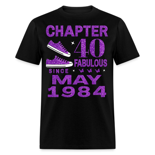 CHAPTER 40 FAB SINCE MAY 1984 UNISEX SHIRT - black
