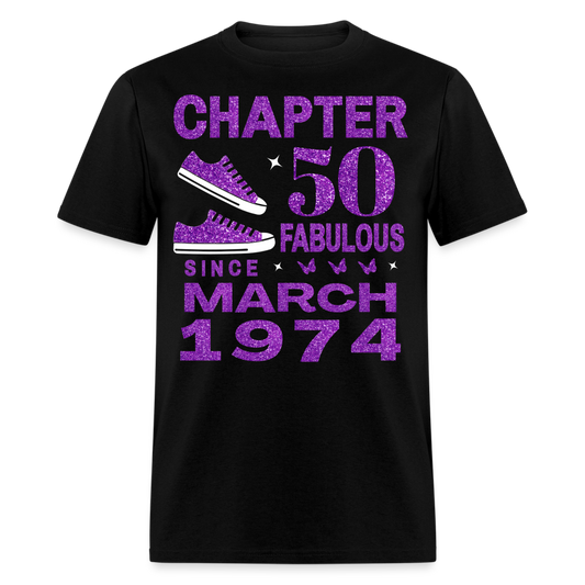 CHAPTER 50 FAB SINCE MARCH 1974 UNISEX SHIRT - black