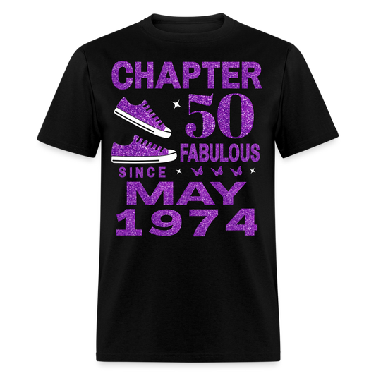 CHAPTER 50 FAB SINCE MAY 1974 UNISEX SHIRT - black
