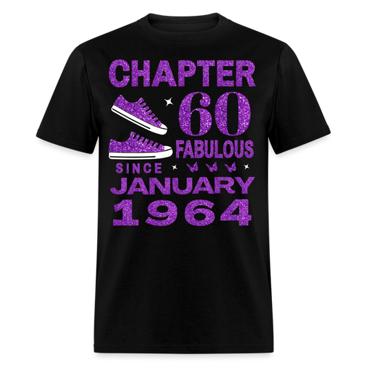 CHAPTER 60 FAB SINCE JANUARY 1964 UNISEX SHIRT - black