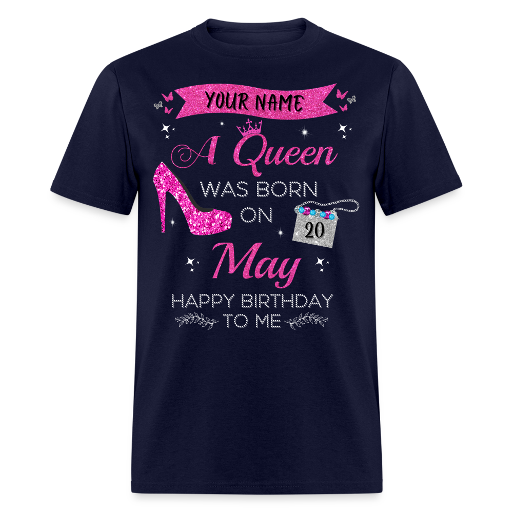 PERSONALIZABLE MAY QUEEN SHIRT - navy