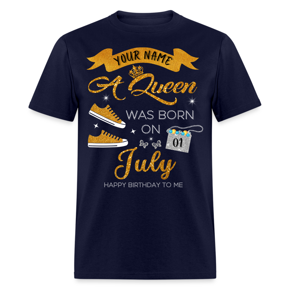 PERSONALIZABLE QUEEN JULY SHIRT - navy